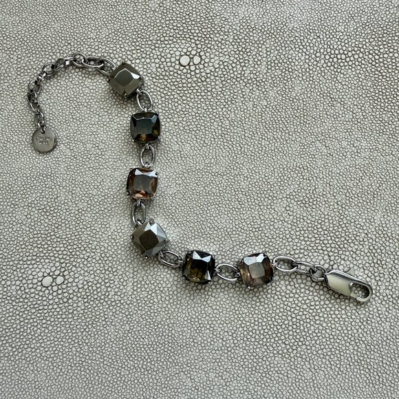 Dyrberg/Kern Ladonia faceted pillow cut crystal glass bracelet - Picture 5 of 10